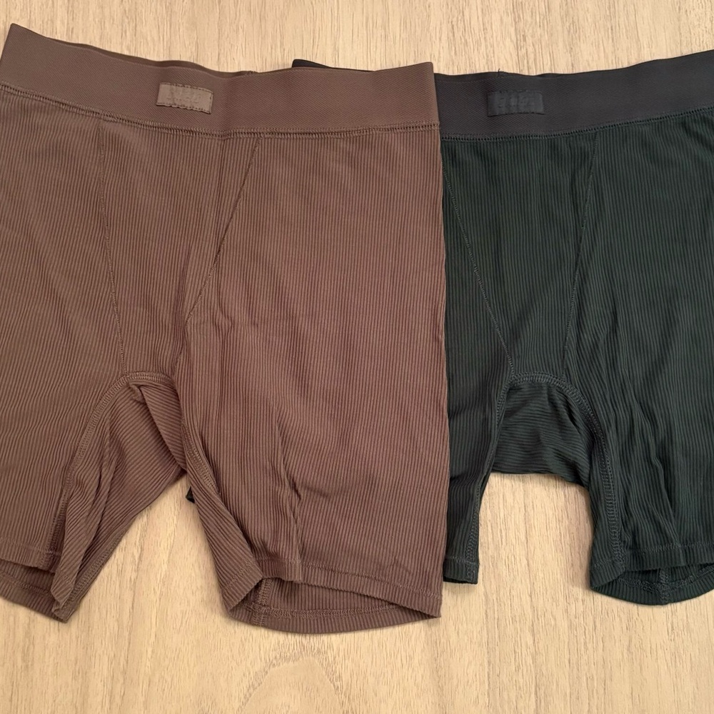 SKIMS Cotton Rib Boxer (Set of 2)
